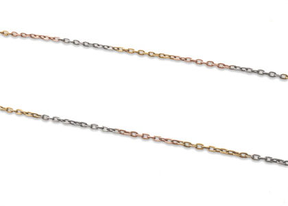 Three Tone Plated 2.20 mm Link Chain